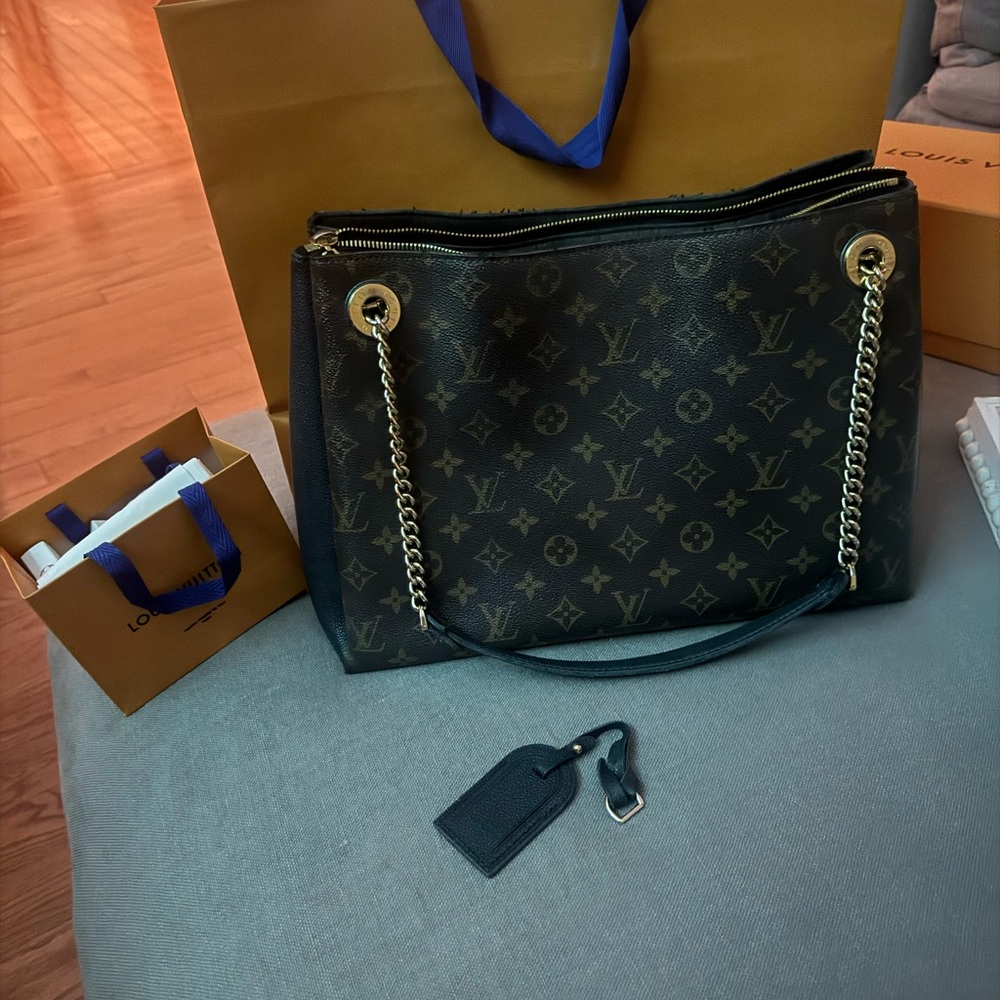 Louis Vuitton Black Monogram Chain Shoulder Bag